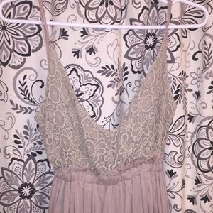 Long summer dress, low cut back. Never worn